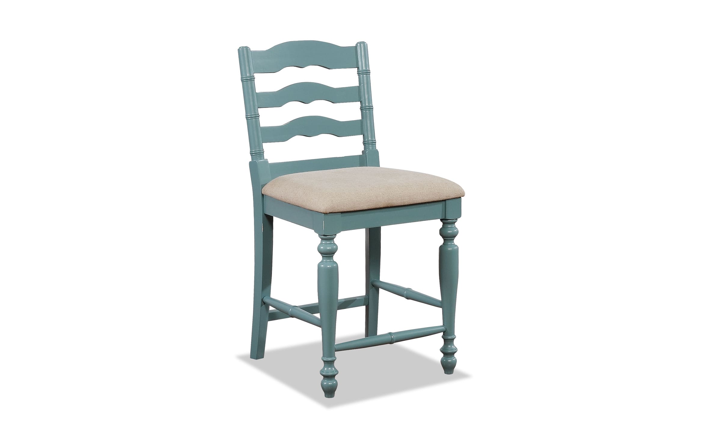 antique blue bar stools