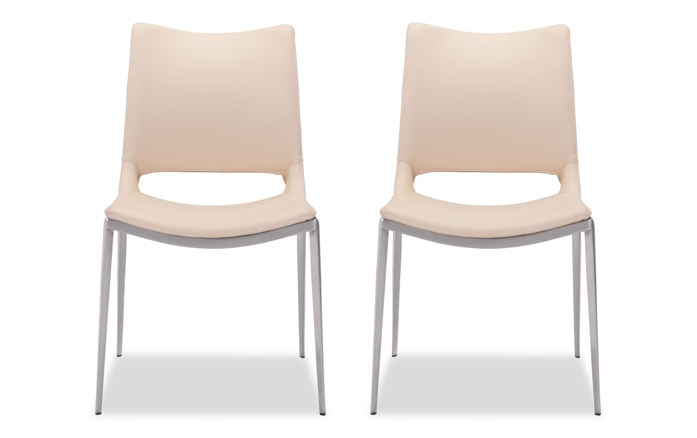 Set Of 2 Cally Light Pink Dining Chairs, Light Pink Dining Room Chairs