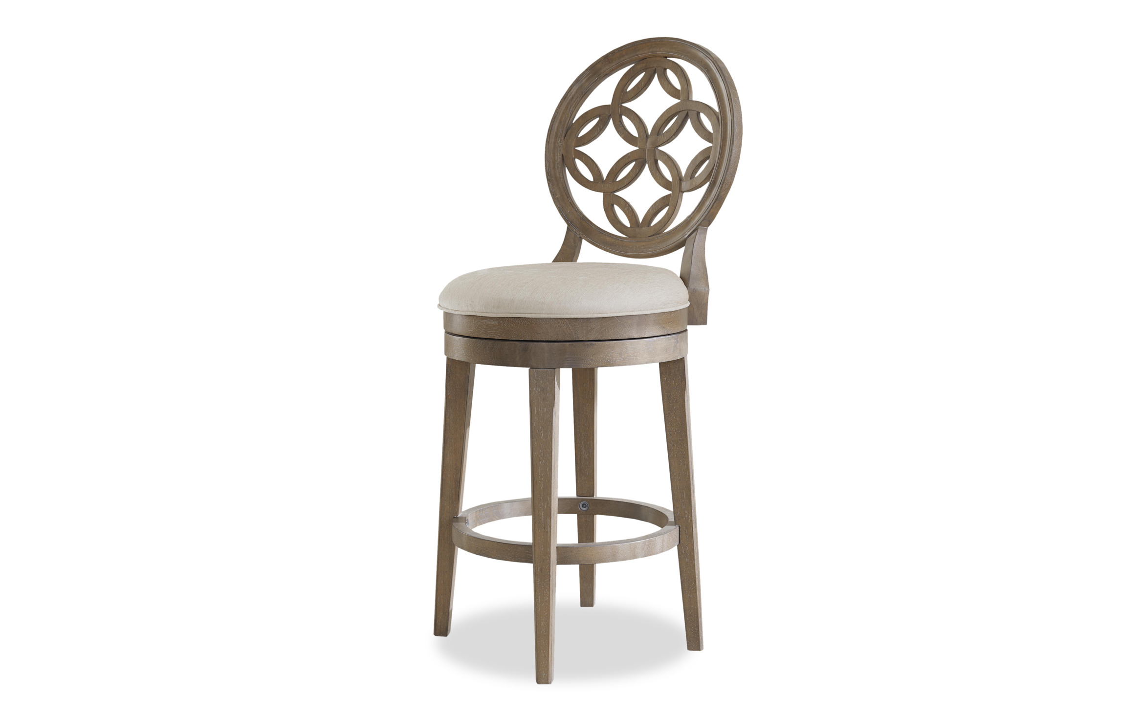Kaif Gray Swivel Bar Stool Bobs Discount Furniture