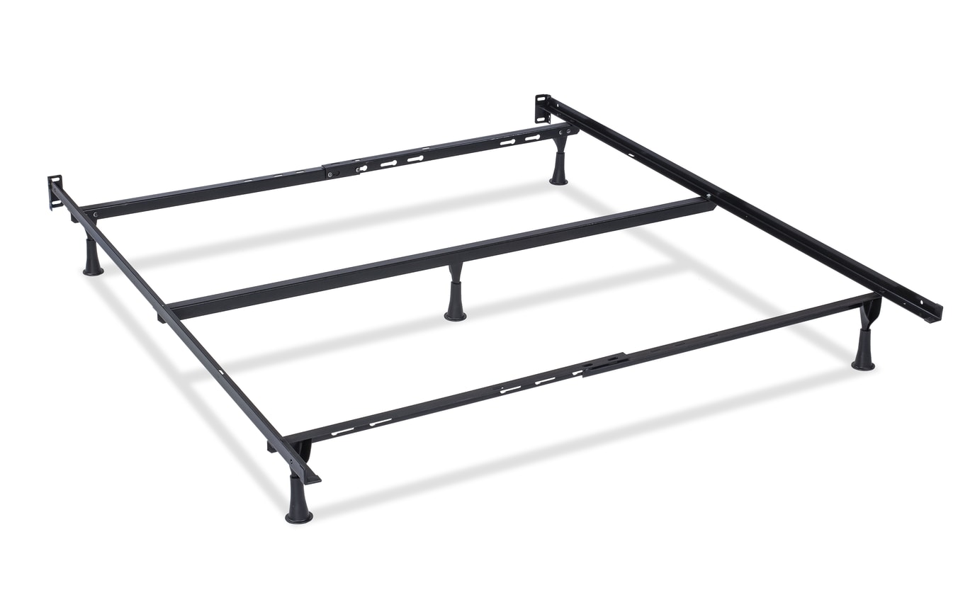 metal bed frame queen set up