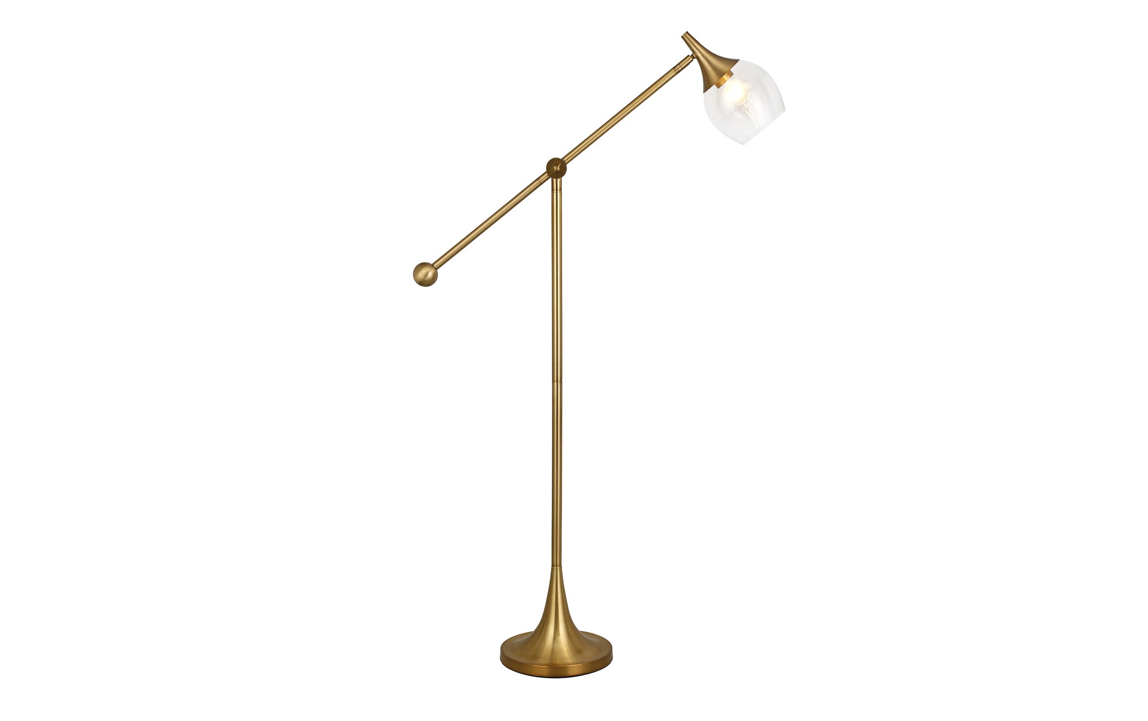Raya Brass Floor Lamp | Bob's Discount Furniture