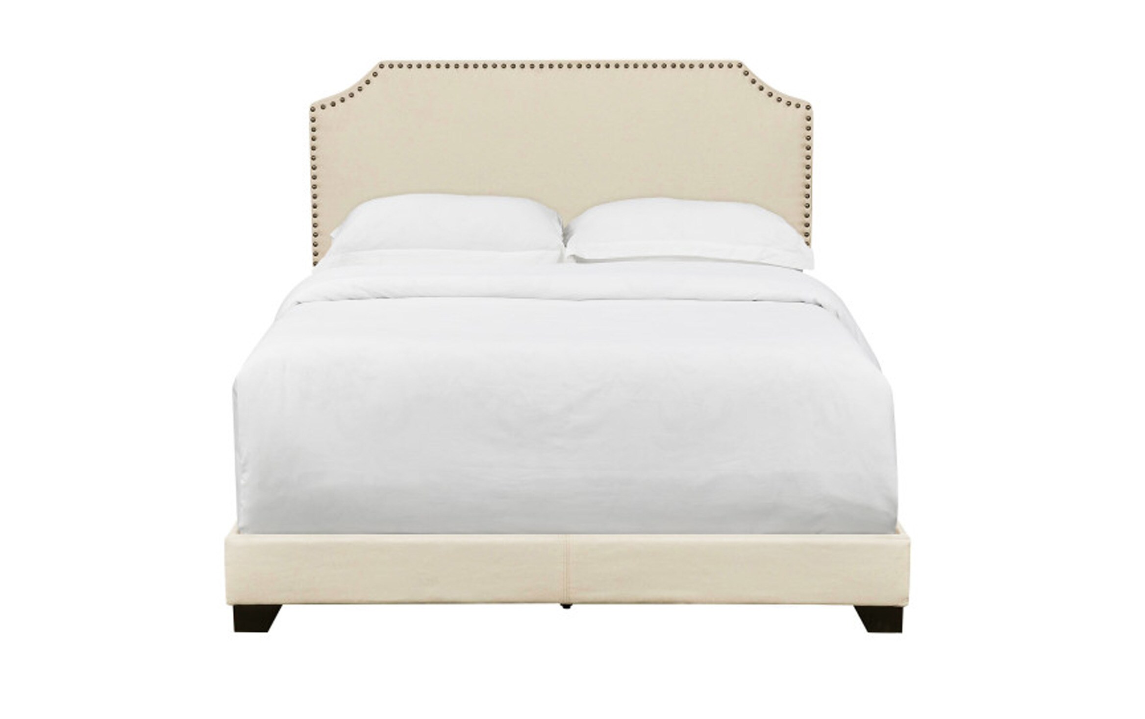 Union Full Cream Upholstered Bed Bob, Aubrey King Upholstered Bed