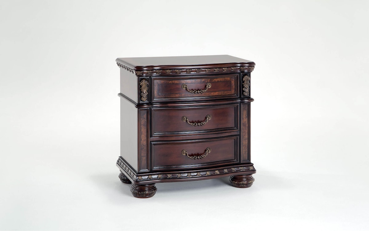Grand Manor Cherry 3 Drawer Nightstand Bob's Discount Furniture