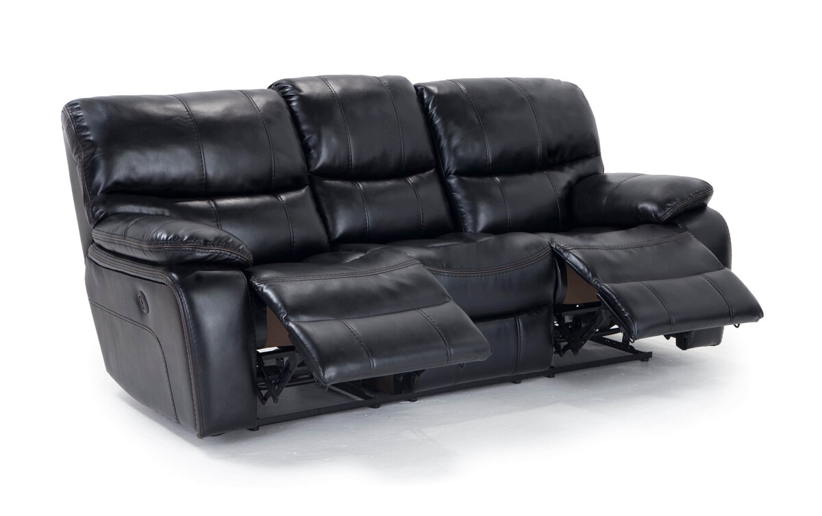 Avenger Black Power Reclining Sofa & Console Loveseat black_color