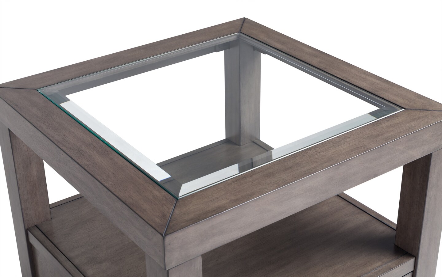 Prestige Gray Storage End Table