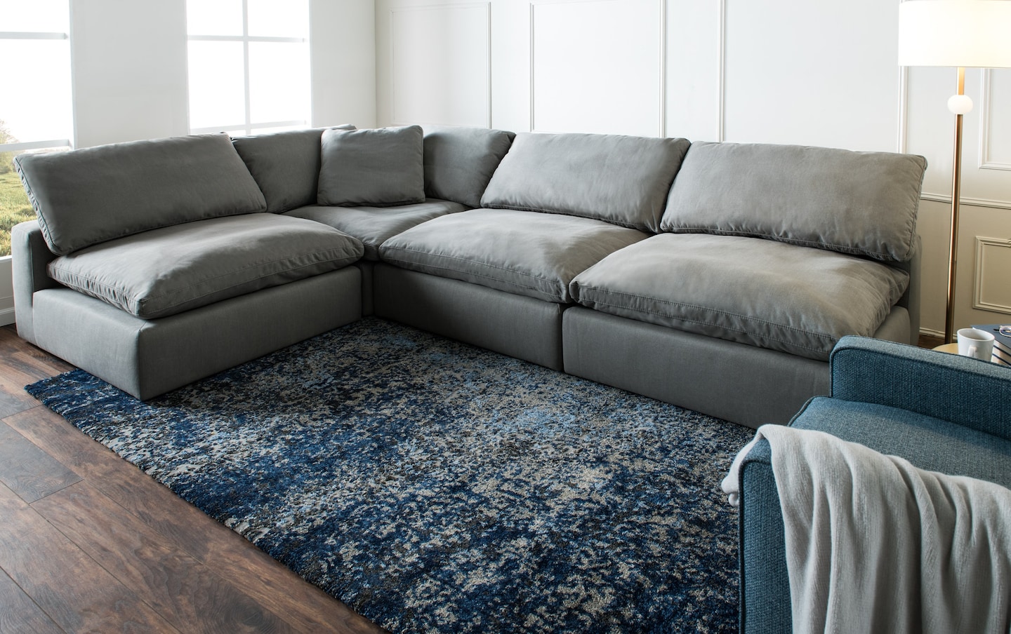 Dream Gray 2 Piece Modular Sofa