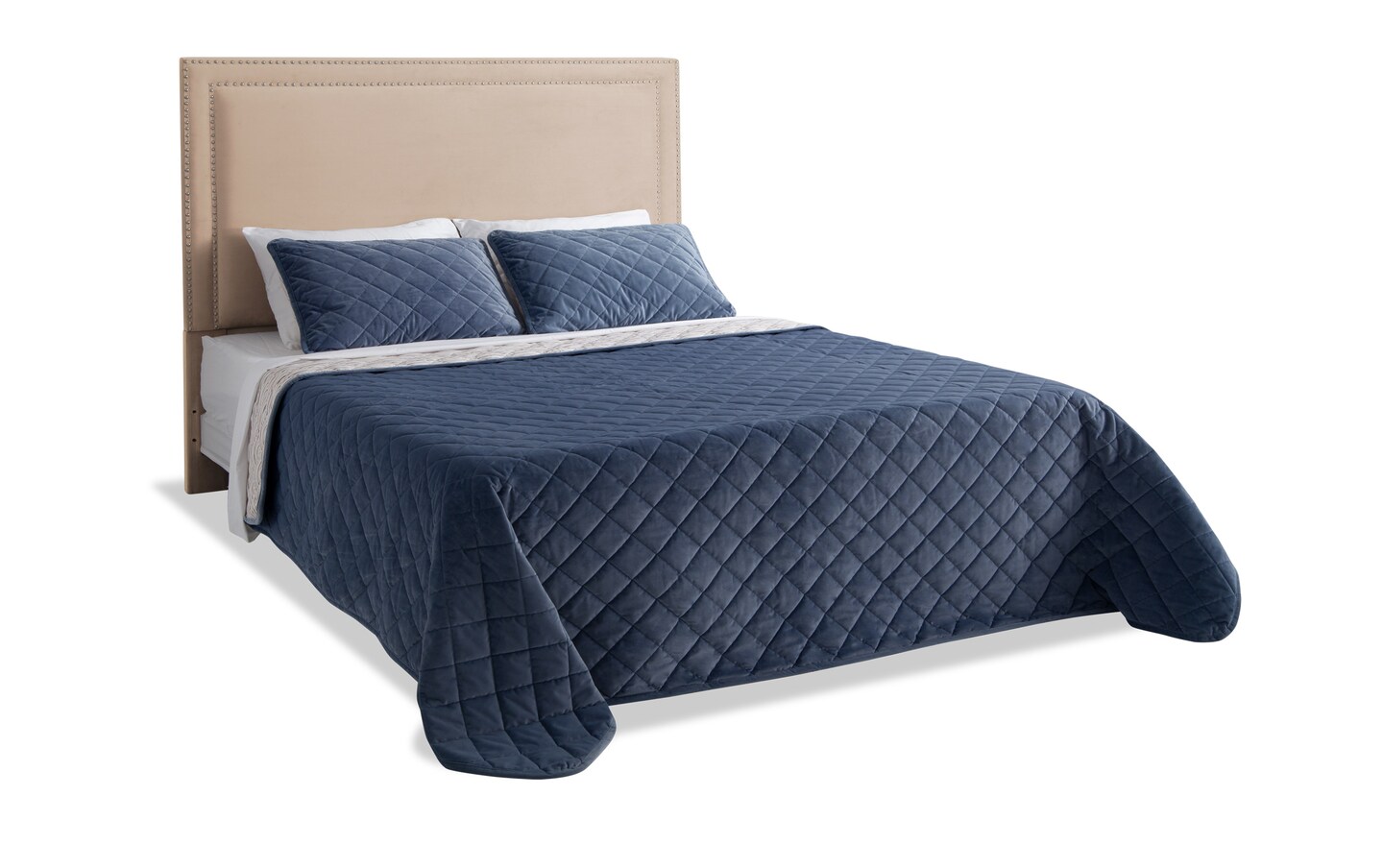 Tremont Queen Beige Upholstered Panel Headboard