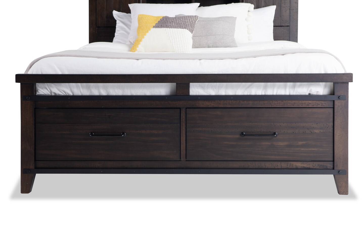 Montana King Brown Bookcase Storage Bed Bob s Discount Furniture Mattress Store