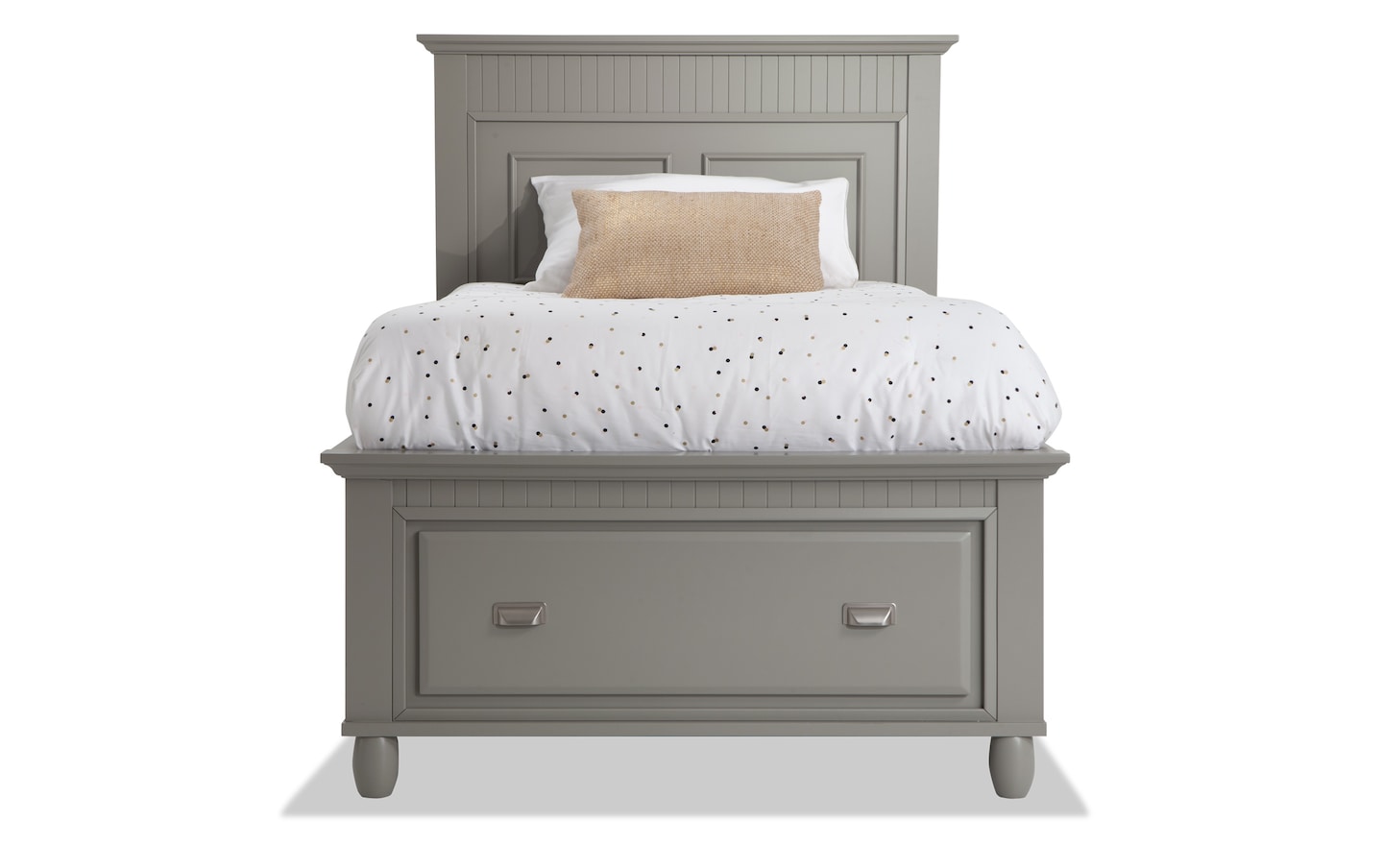 Spencer Twin Gray Storage Platform Bed
