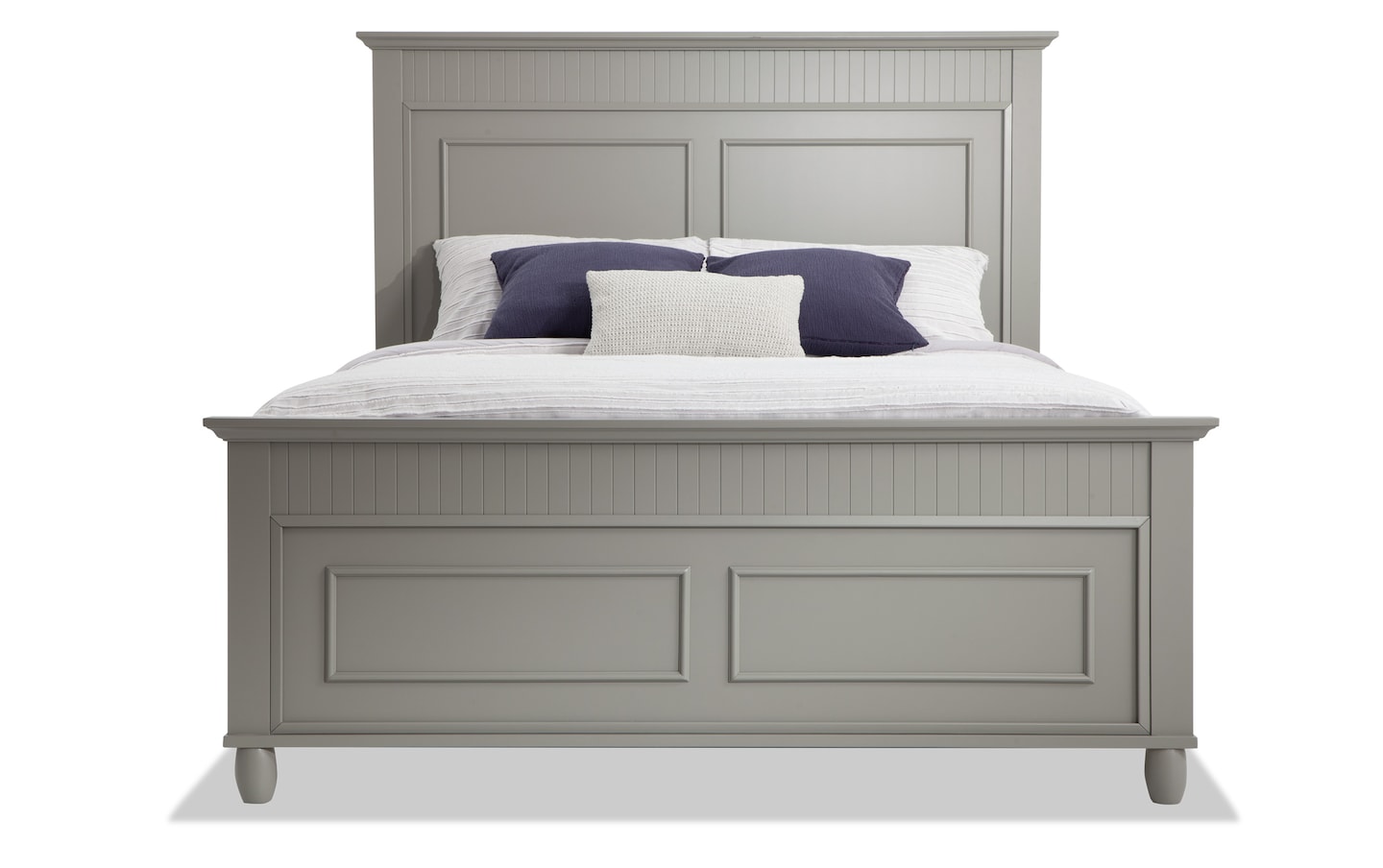 Spencer King Gray Panel Bed