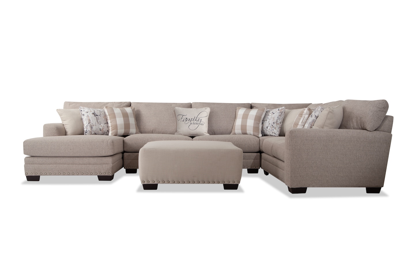 Bobs furniture couch with chaise discount