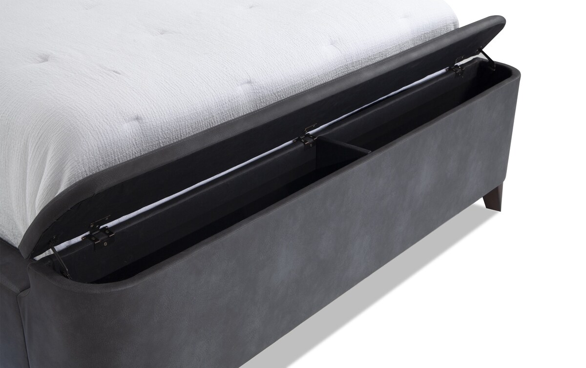 Belmont California King Gray Upholstered Bed californiaking