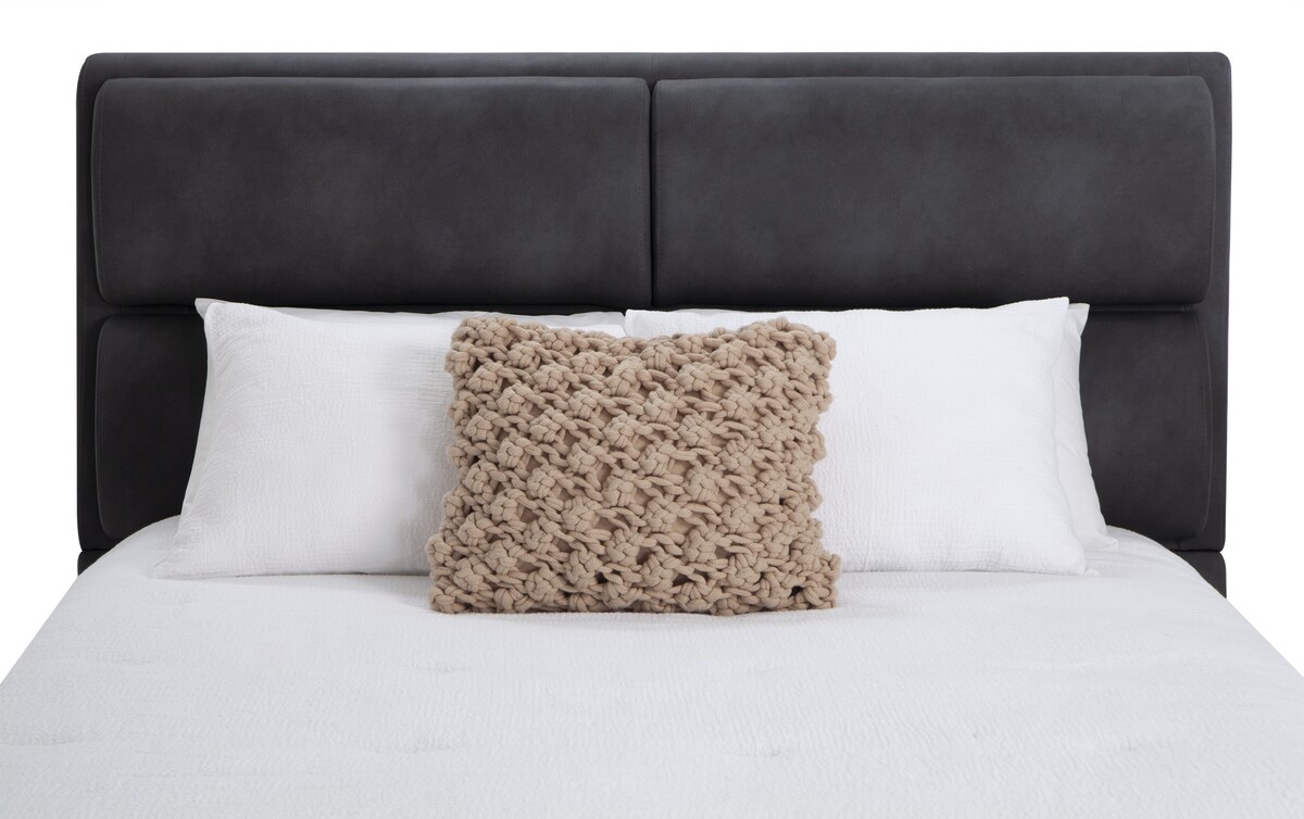 Belmont California King Gray Upholstered Bed californiaking