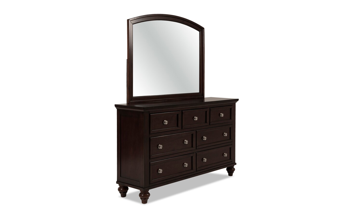 Portsmouth Cherry 7 Drawer Dresser Mirror Bob s Discount Furniture Mattress Store