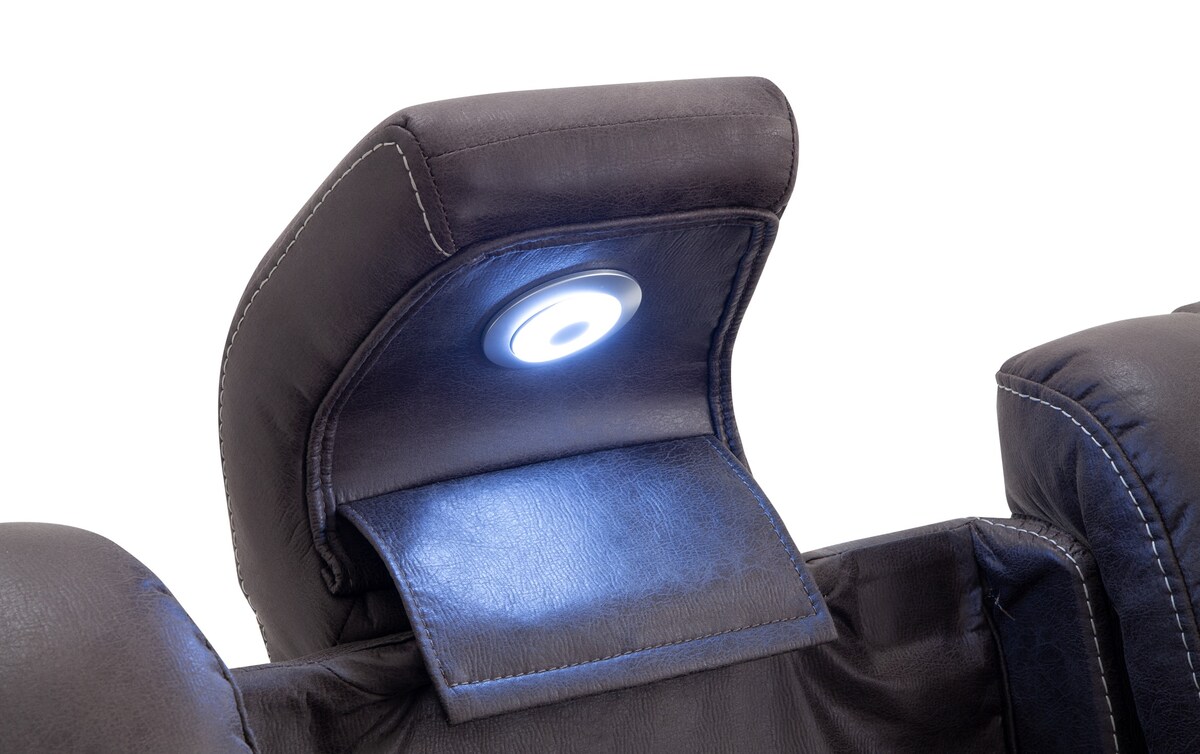 Viking Manual Reclining Sofa & Gliding Console Loveseat graphite_color