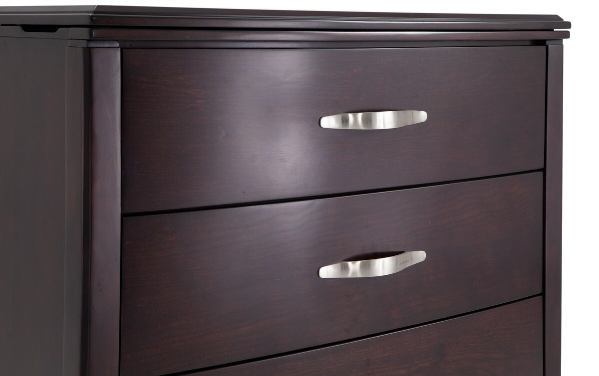 Elevations 5 Piece Queen Dark Espresso Storage Bedroom Set queen