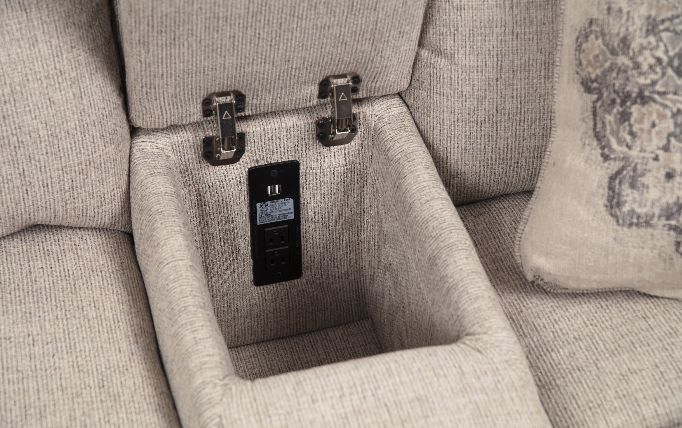 Charleston Beige 6 Piece Right Arm Facing Chaise Power Reclining