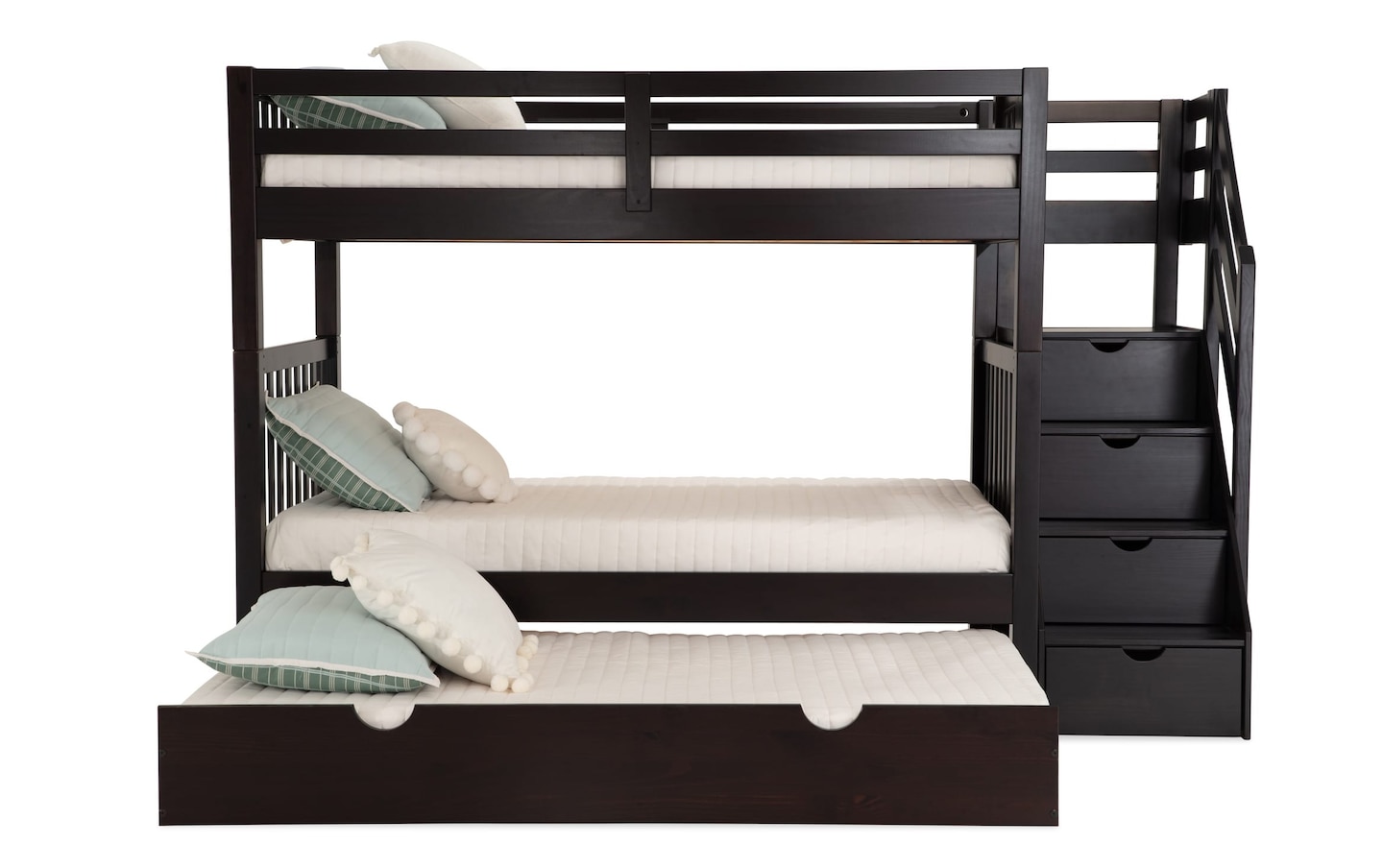 Bobs furniture bunk store bed with stairs