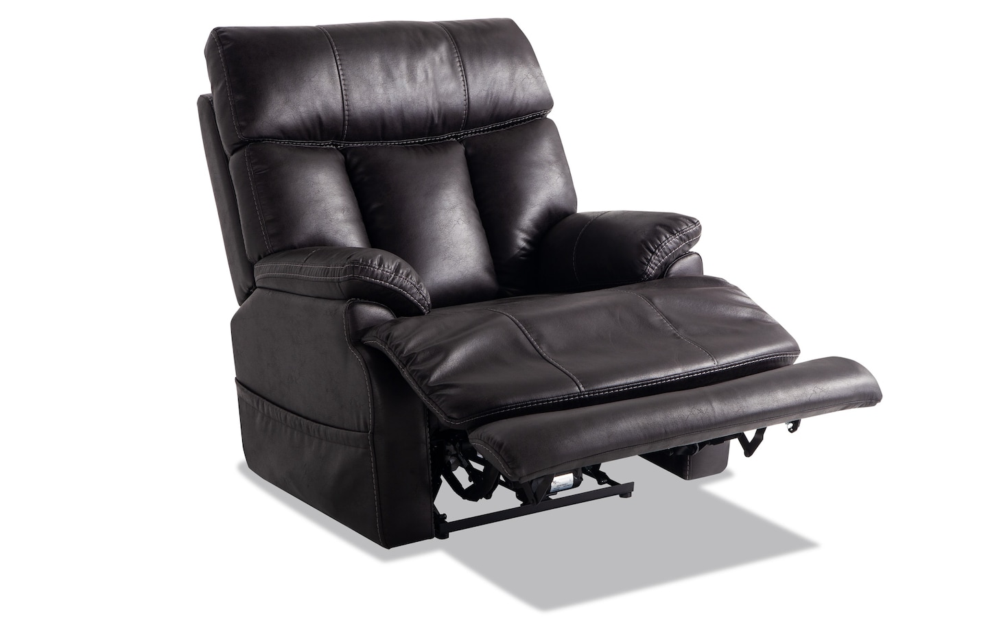 Touchdown Black Lay-Flat Power Recliner | black_color