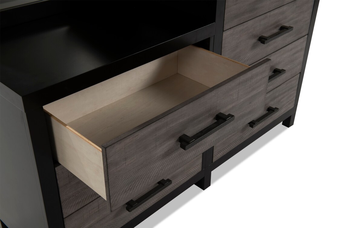 Fusion Black & Gray Queen Bedroom Set queen Bob's Discount Furniture & Mattress Stores