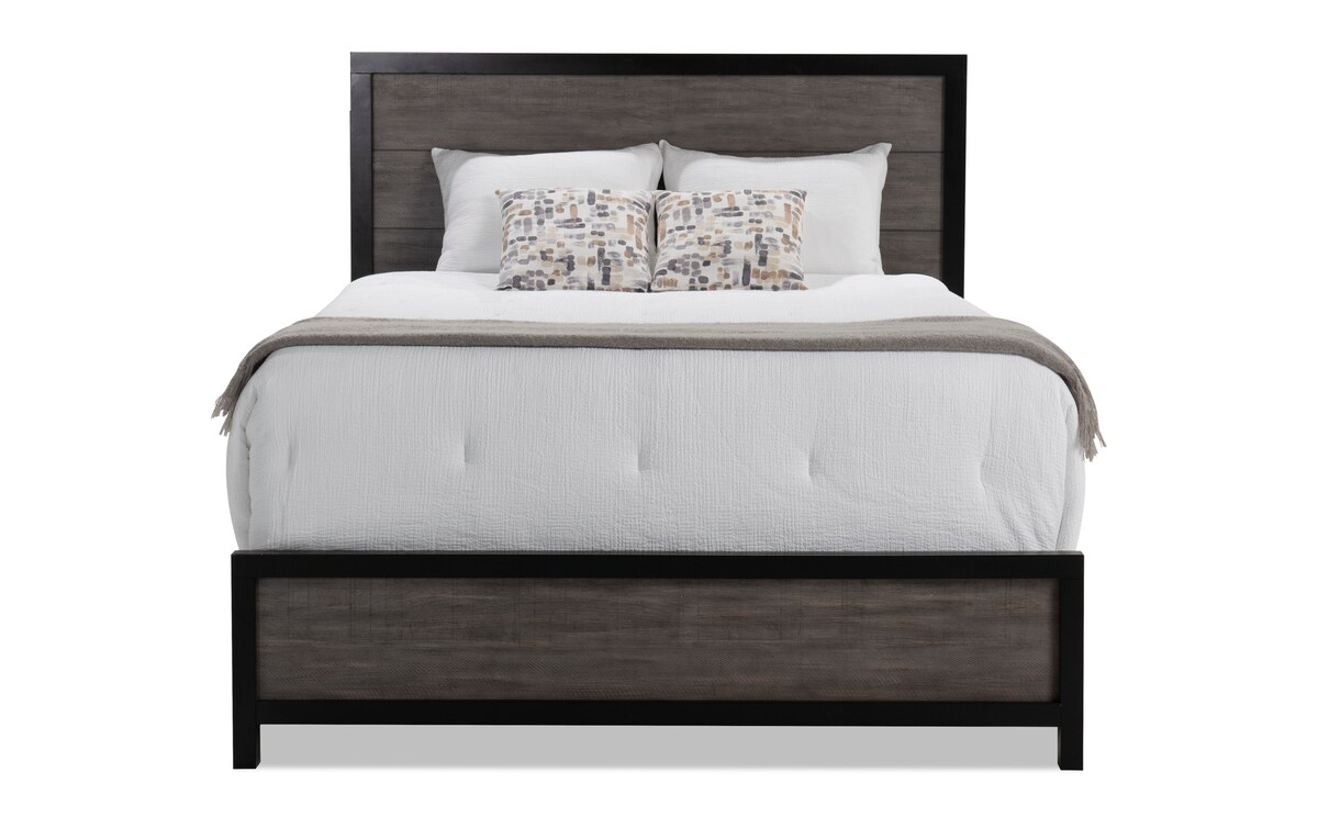 Fusion Black & Gray Queen Bedroom Set queen Bob's Discount Furniture & Mattress Stores