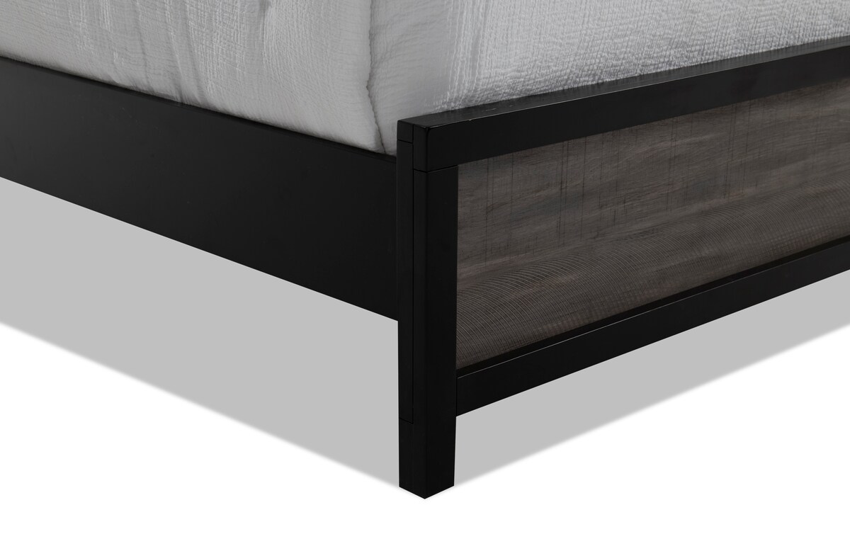 Fusion Black & Gray Queen Bedroom Set queen Bob's Discount Furniture & Mattress Stores