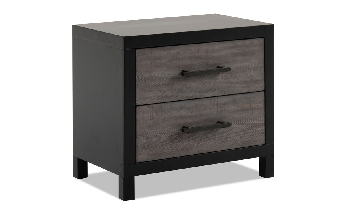 Fusion Black & Gray Queen Bedroom Set queen Bob's Discount Furniture & Mattress Stores