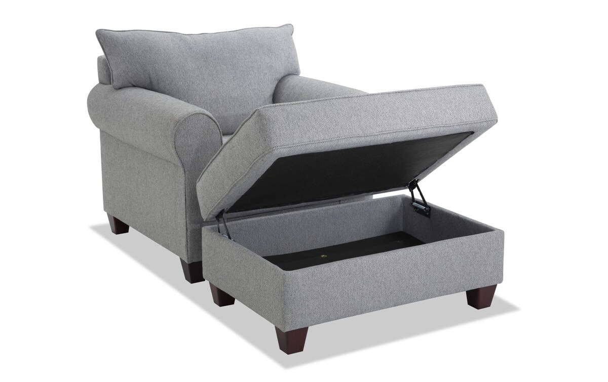 Laurel Gray BobOPedic Cooling Queen Sleeper Sofa, Chair & Storage