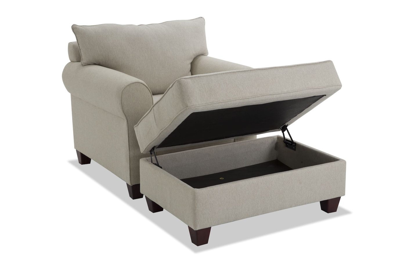 Laurel Beige Sofa, Chair,& Storage Ottoman | beige_color