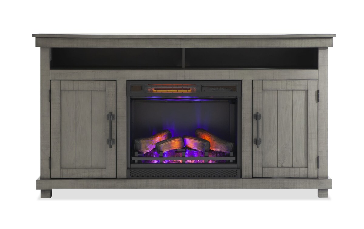 Kona Gray Fireplace Bob's Discount Furniture & Mattress Store