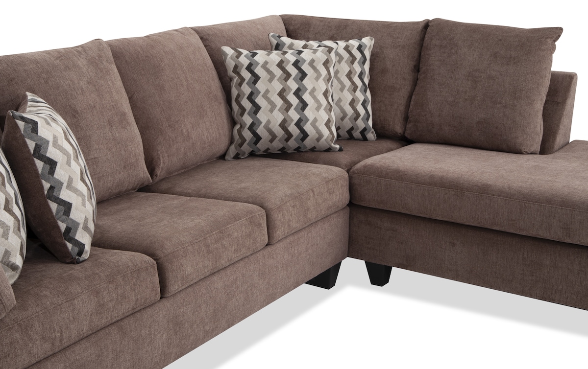 Virgo Brown 2 Piece Right Arm Facing Sectional brown_color Bob's