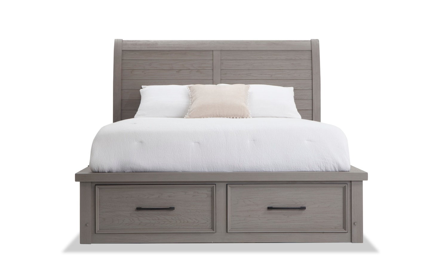 Hudson Full Gray Storage Platform Bed