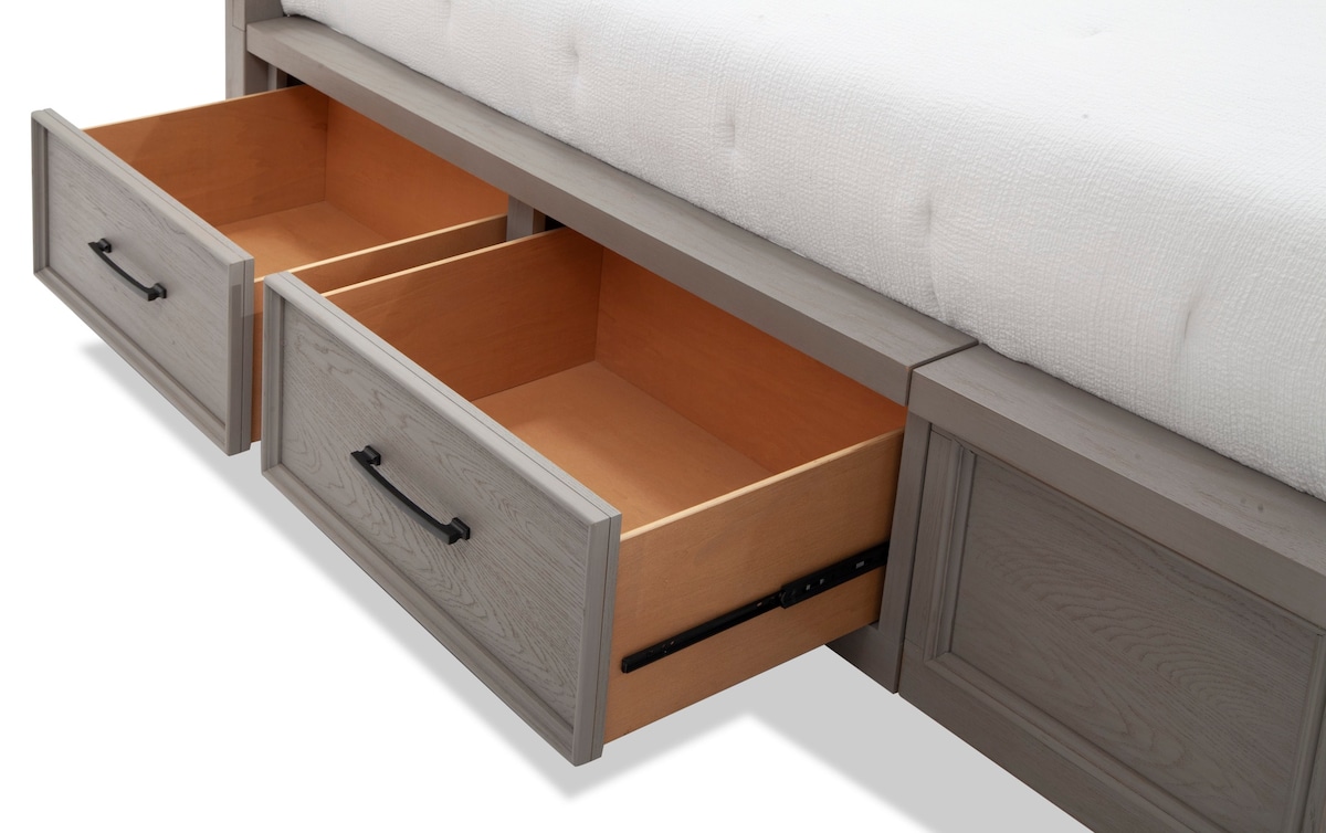 Hudson Full Gray Storage Bed full Bob's Discount Furniture