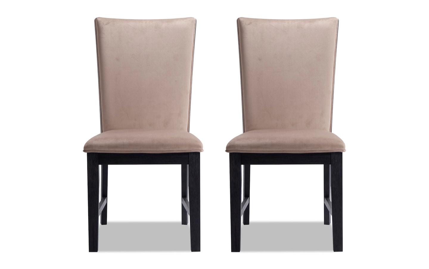 Set of 2 Cosmopolitan Camel Upholstered Dining Chairs Bob