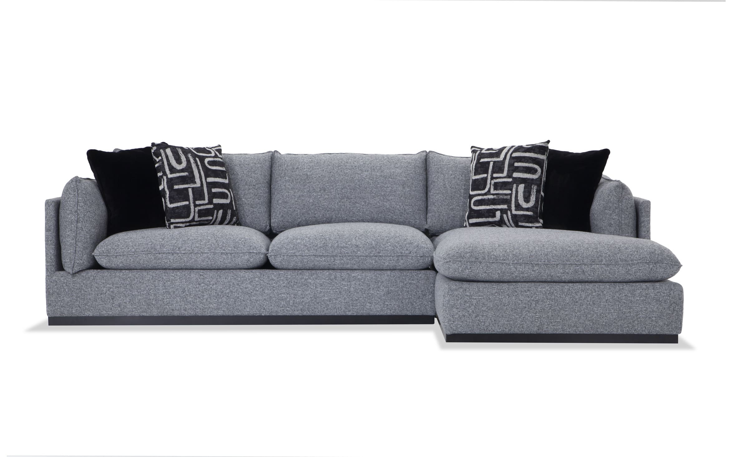Mirage Gray 2 Piece Left Arm Facing Sectional Bob's Discount