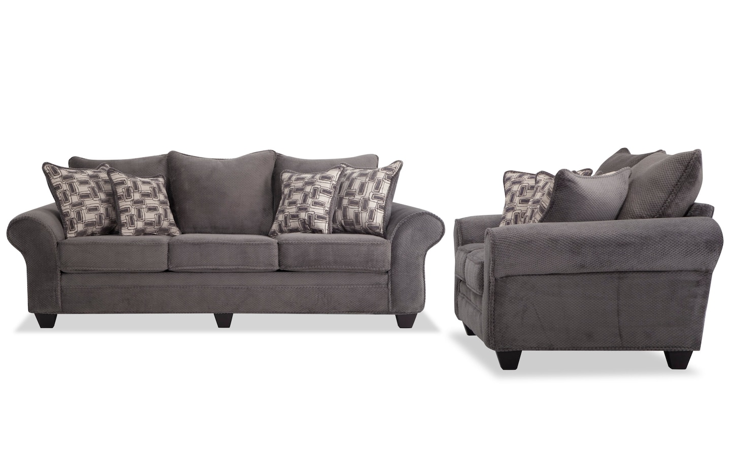 trevor sofa & loveseat | gray_color