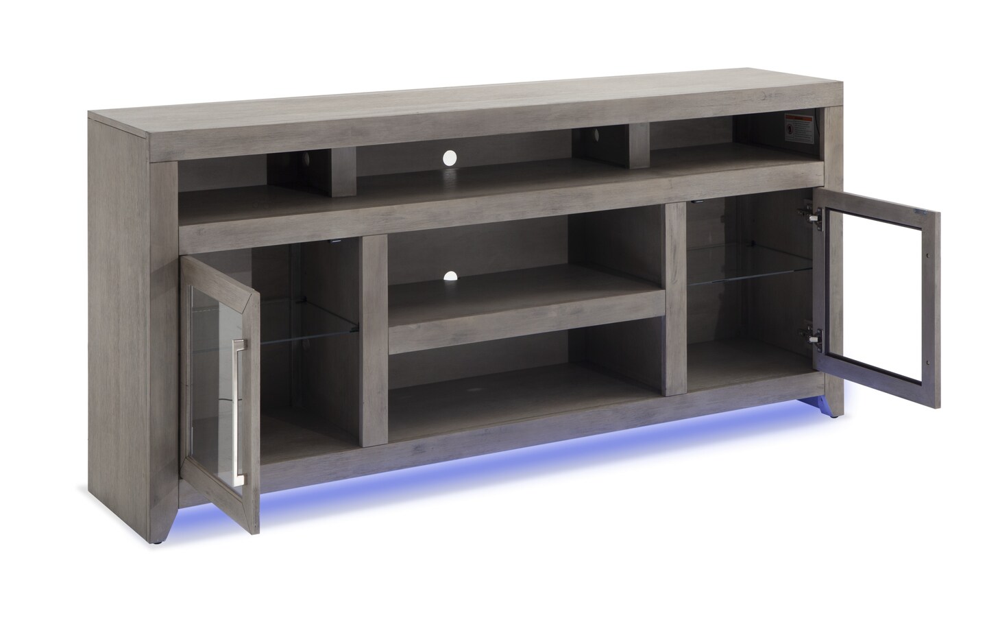Cosmopolitan 75 Gray Fully Assembled Storage TV Stand Bob s Discount Furniture Mattress Store