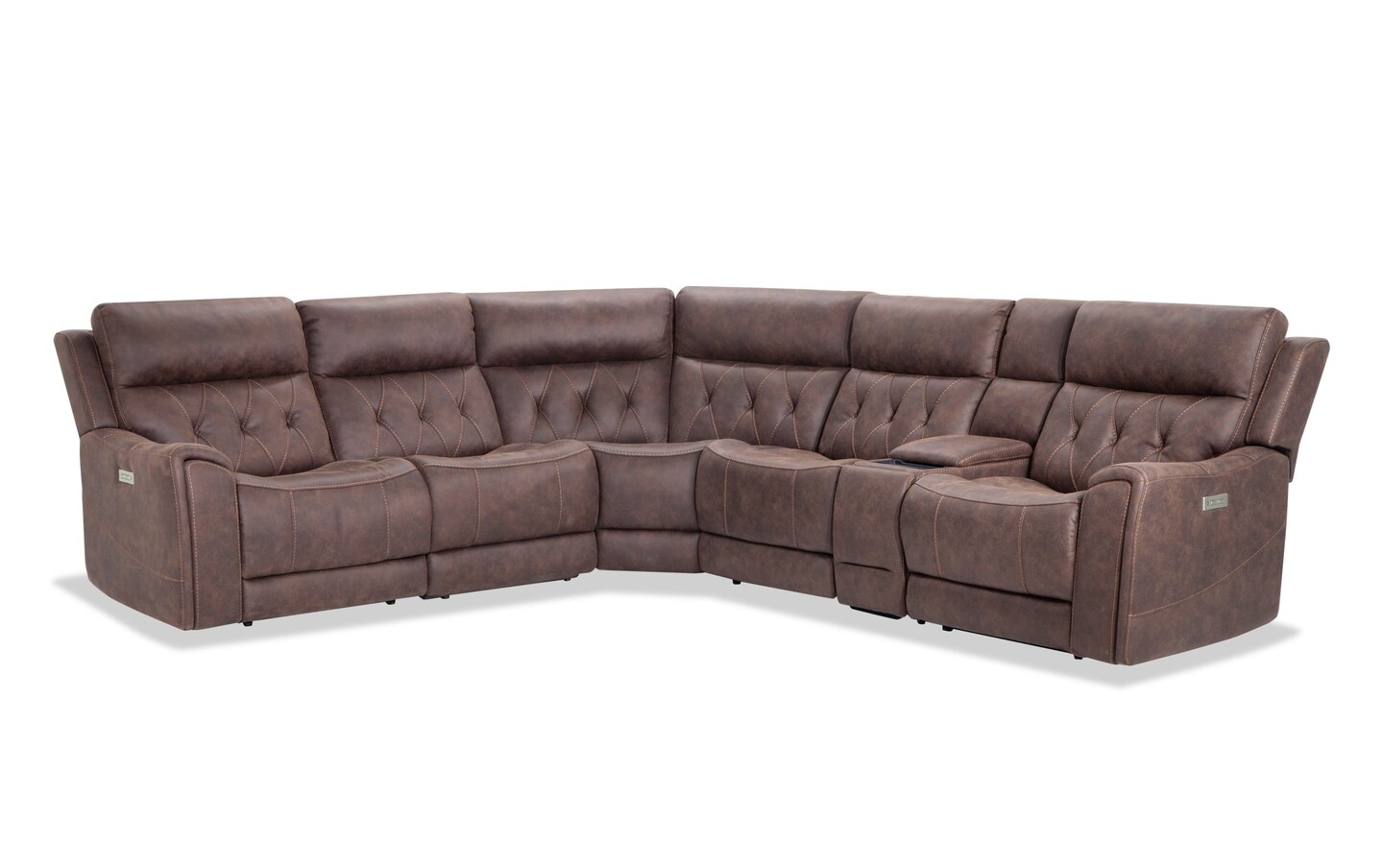 Leather sectional bobs discount