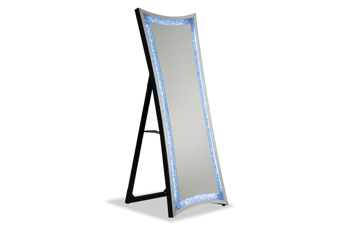 Glamour LED Floor Mirror silver_finish