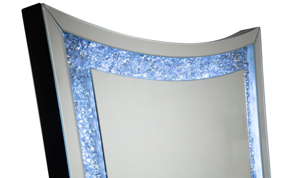 Glamour LED Floor Mirror silver_finish