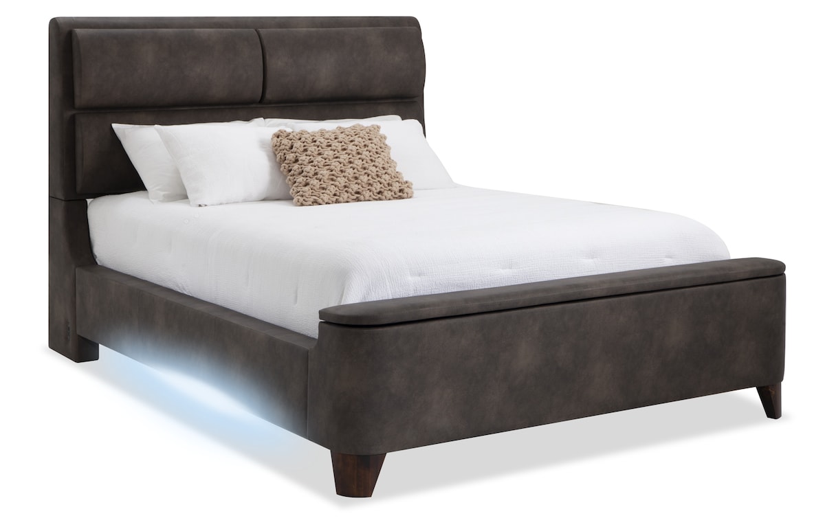 Belmont Queen Brown Upholstered Bed brown_color
