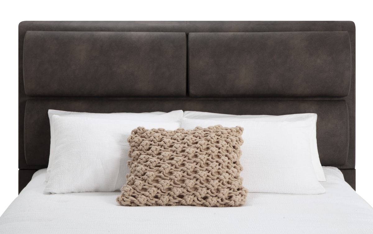 Belmont Queen Brown Upholstered Bed brown_color