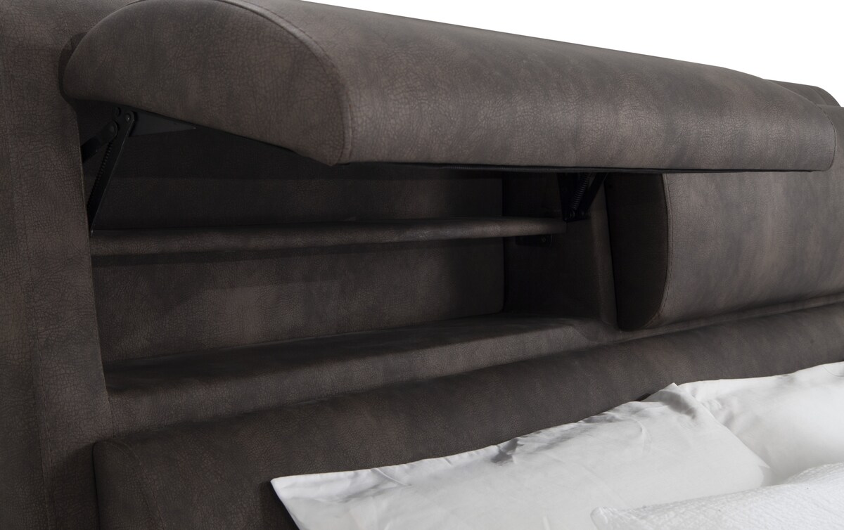 Belmont Queen Brown Upholstered Bed brown_color