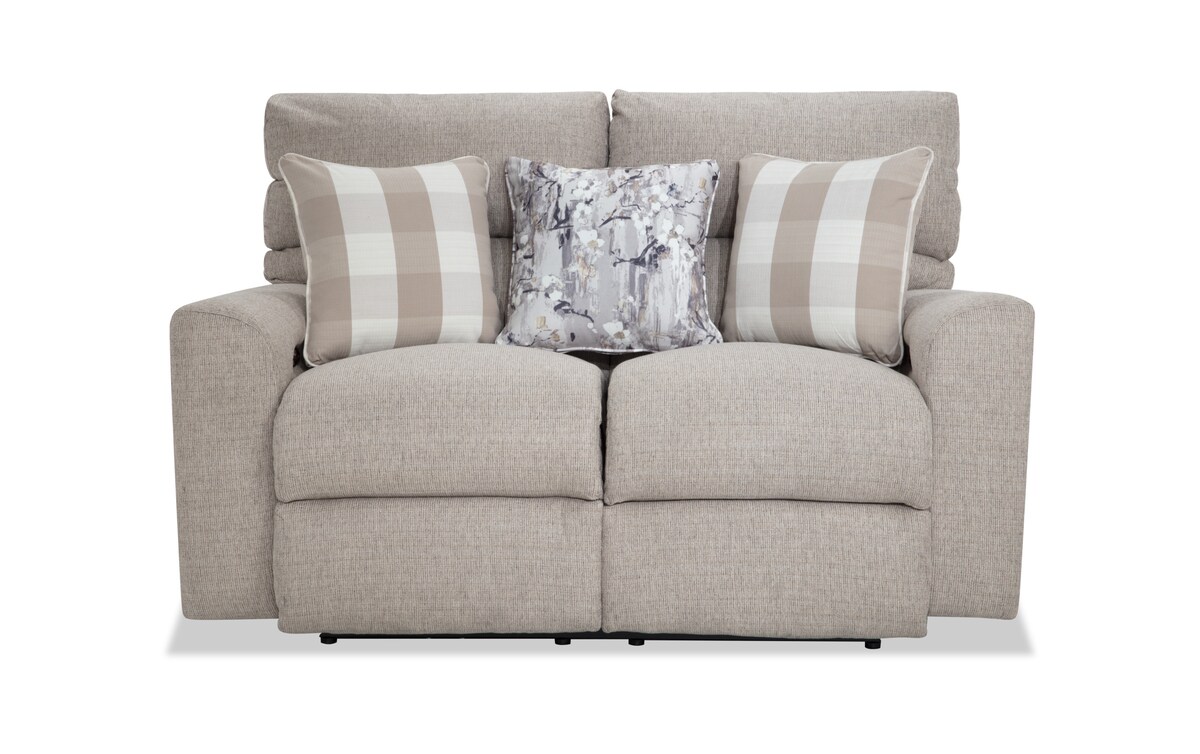 Cottage Chic Beige Power Reclining Sofa & Loveseat beige_color Bob