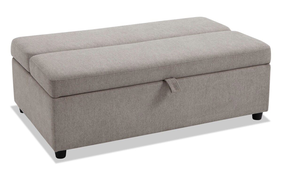 BobOPedic Gray Sleeper Ottoman gray_color