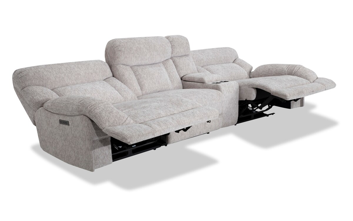 Everest 4 Piece Power Reclining Sectional lightgray_color