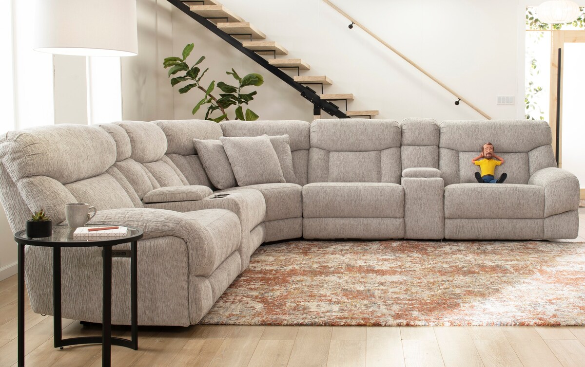 Everest Triple Power Reclining Sofa lightgray_color