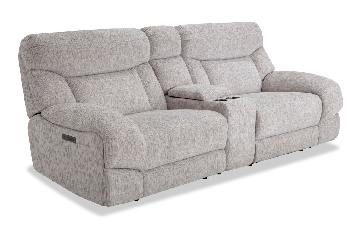 Everest Power Reclining Console Loveseat lightgray_color Bob's