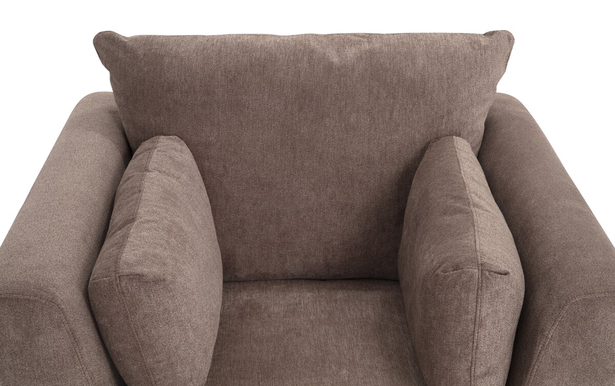 Virgo Brown Chair & Storage Ottoman brown_color Bob's Discount