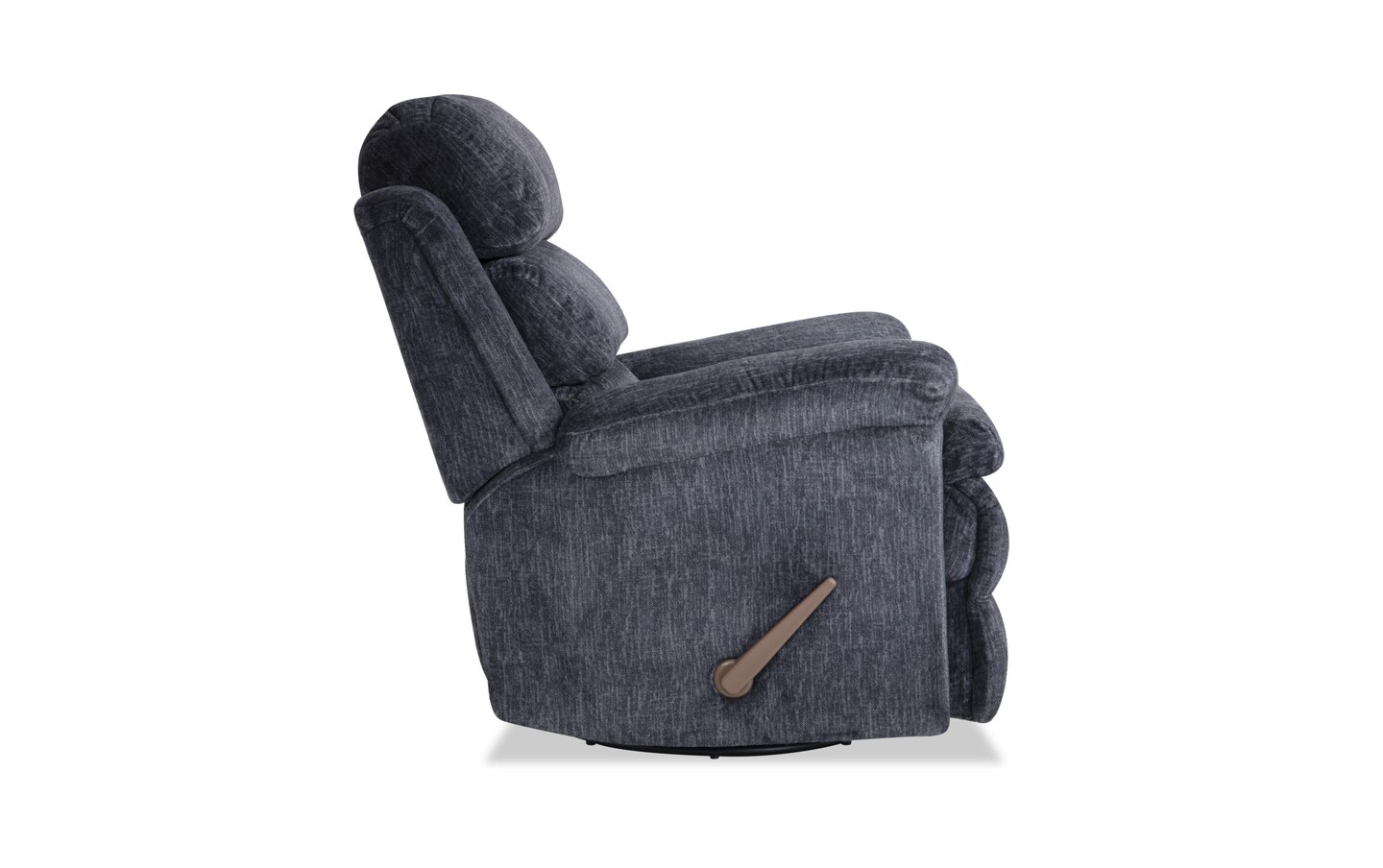 Bob O Pedic Charcoal Swivel Manual Glider Recliner